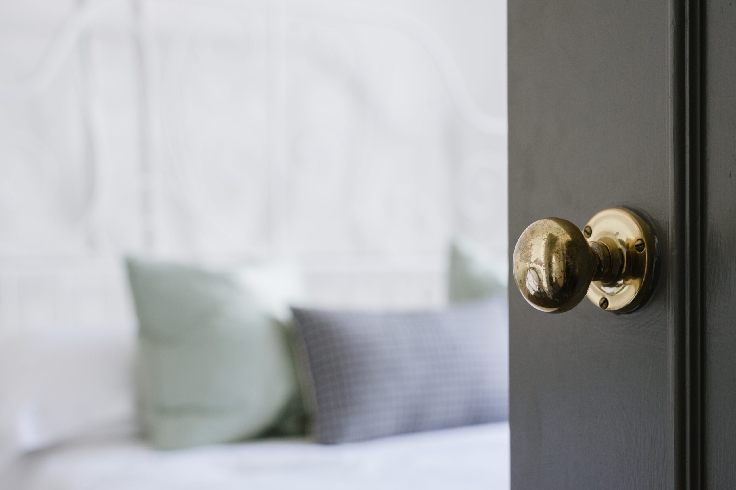 Residential Home Door Unlocked and Open